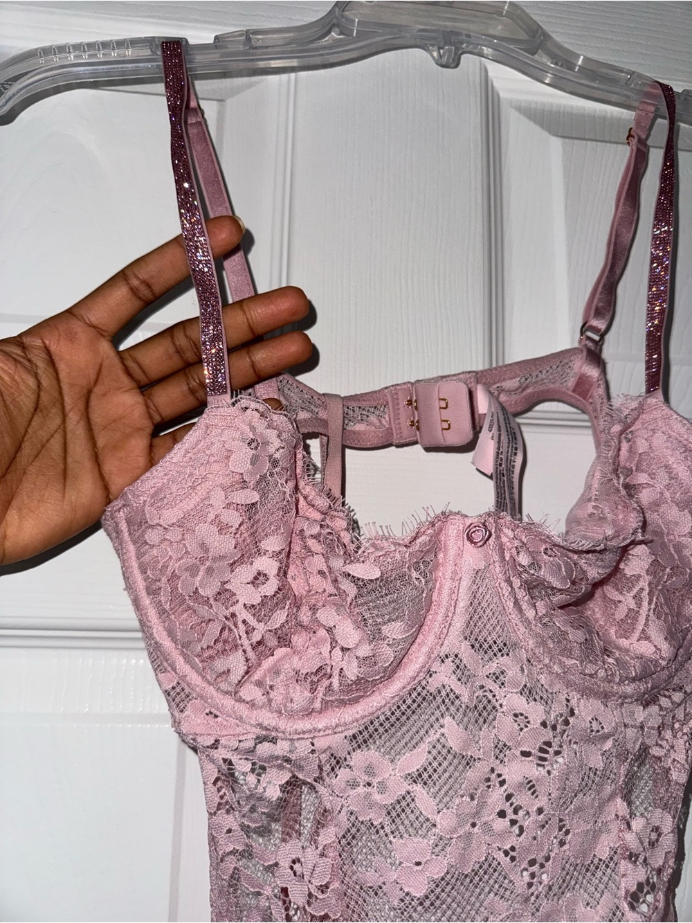VS Wicked Twinkle Lace Unlined Apron Lingerie Set! - Picture 6 of 9